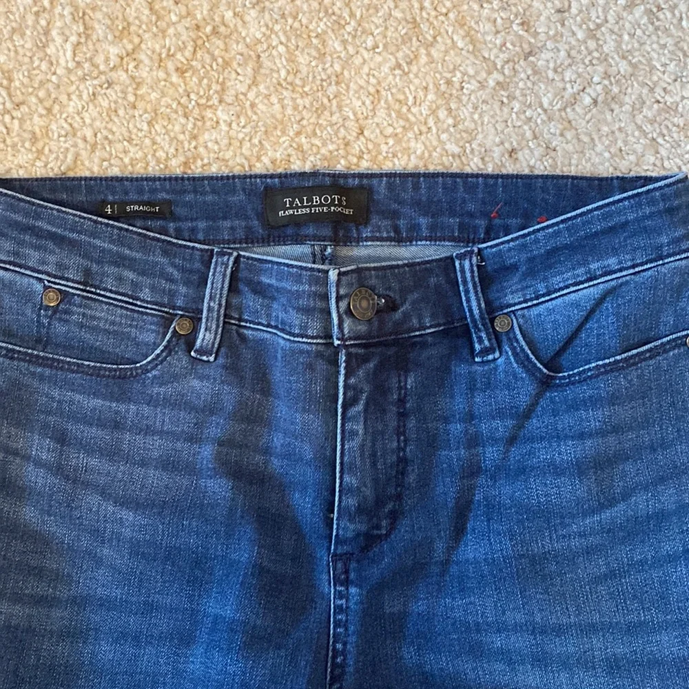 Talbots Flawless Five-Pocket Straight Jeans - Picture 4 of 11